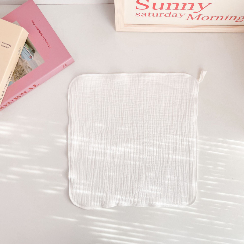 Șervețele umede pentru lapte pentru nou-născuți, clasa A, fire de bumbac pur, pătrate mici pentru bebeluși, alb pur, spălare față și baie moi pentru bebeluși