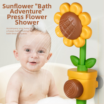 Bērnu saulespuķu dušas ūdens rotaļu vanna vannas istabas peldēšanās rotaļlietas zēniem un meitenēm