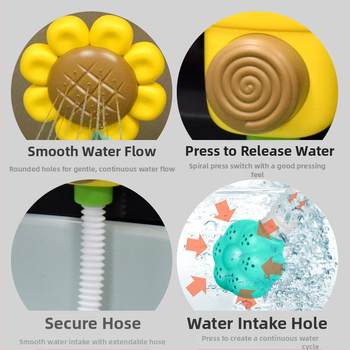 Bērnu saulespuķu dušas ūdens rotaļu vanna vannas istabas peldēšanās rotaļlietas zēniem un meitenēm