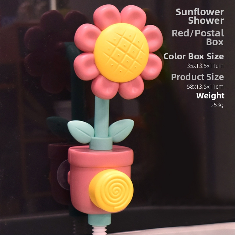 Bērnu saulespuķu dušas ūdens rotaļu vanna vannas istabas peldēšanās rotaļlietas zēniem un meitenēm