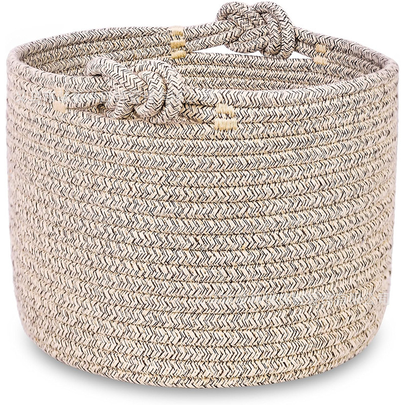 Piiriülene ja kuum lemmikloom isetehtud ingliskeelsete nimedega hoiukorv puuvillast nöörist laste mänguasjade raamatute ajakirjade hoiukorv