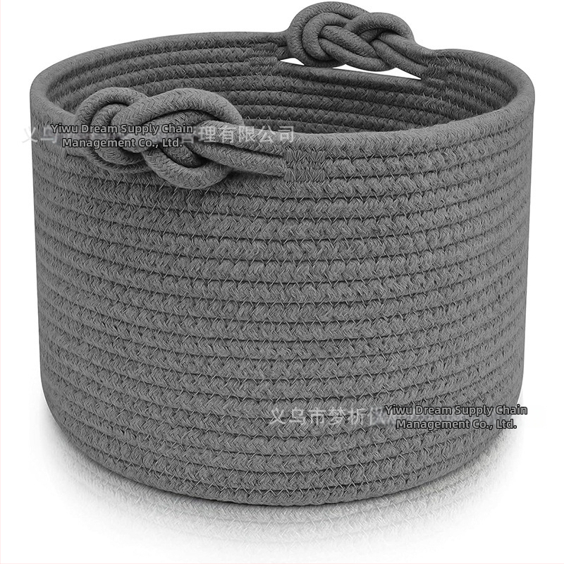 Piiriülene ja kuum lemmikloom isetehtud ingliskeelsete nimedega hoiukorv puuvillast nöörist laste mänguasjade raamatute ajakirjade hoiukorv