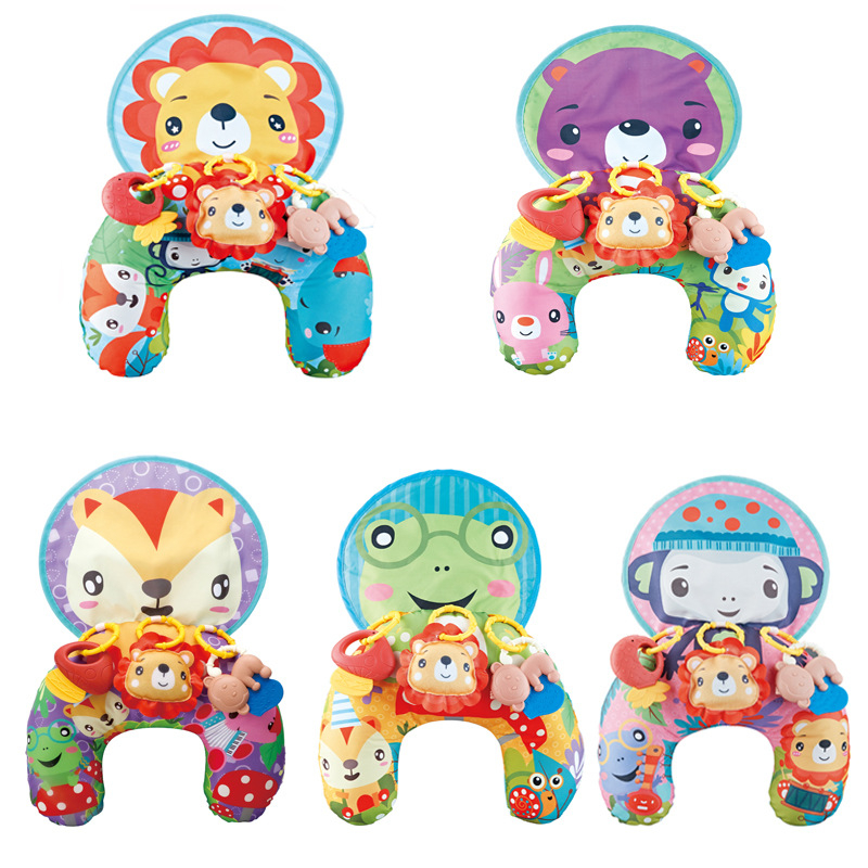 Kūdikio galvos pakėlimo pagalvė, naujagimio gulėjimo pagalvė, U formos pagalvė, mokymosi gulėti ir mankštintis žaislas kūdikiui