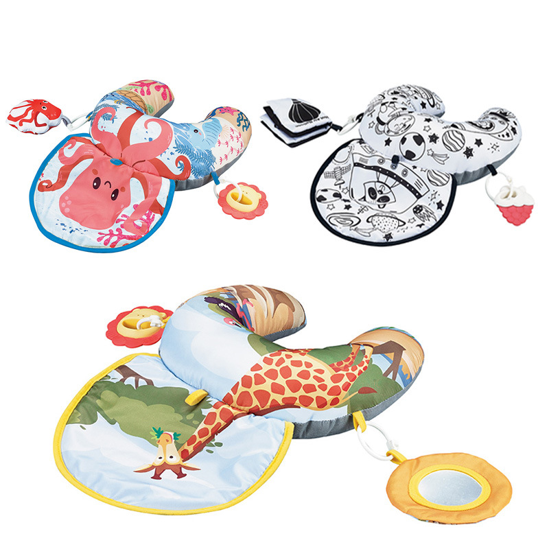 Kūdikio galvos pakėlimo pagalvė, naujagimio gulėjimo pagalvė, U formos pagalvė, mokymosi gulėti ir mankštintis žaislas kūdikiui