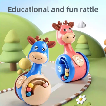 Плъзгаща се чаша за бебе с плъзгащи се елементи, удобен пъзел за ранно образование 3-12 месеца, за да се научи да пълзи, играчки за бебета 1-3 години