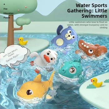 Bērnu vannas rotaļlietas TikTok peldēšanai ūdenī, bruņurupucis, dzīvnieks, zēns, meitene, vannas istabas rotaļlietas