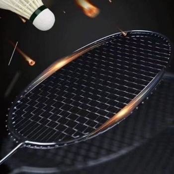 Badmintono raketė iš kompozitinės anglies pluošto, itin lengva, 4 colių, vienguba ir dviguba, patvari, dviguba treniruočių raketė, maža, juoda, suaugusiems, puolimo tipo