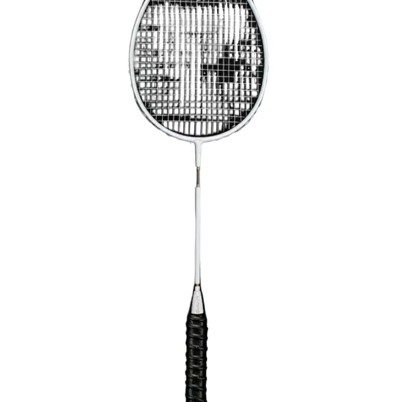 Badmintono raketė iš kompozitinės anglies pluošto, itin lengva, 4 colių, vienguba ir dviguba, patvari, dviguba treniruočių raketė, maža, juoda, suaugusiems, puolimo tipo