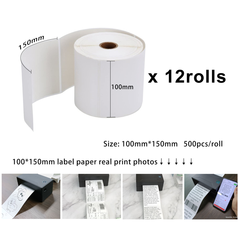 Bluetooth+PC kaheotstarbeline traadita termoprinter 4x6