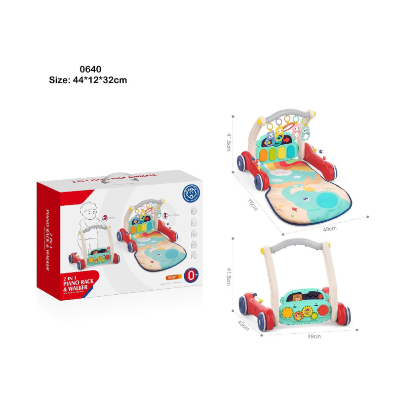 Daugiafunkcis pianino stovas kūdikiams (0-3 metų vaikams), vaikštynės, pianinas su dviem viename