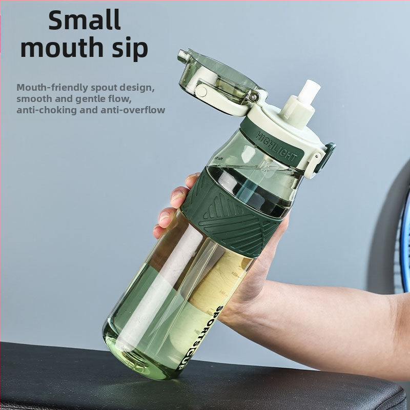Лятна спортна чаша за вода с голям капацитет 1000 мл, мъжка и женска, студентска бутилка за вода, външна, 600 мл, фитнес, пластмасова, космическа чаша