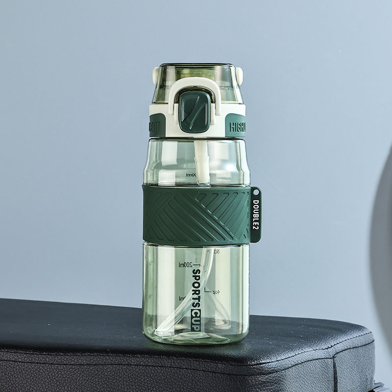 Vasaros didelės talpos sportinis vandens puodelis 1000ML vyriškos ir moteriškos studentų vandens butelis lauko 600ML fitneso plastikinis kosminis puodelis