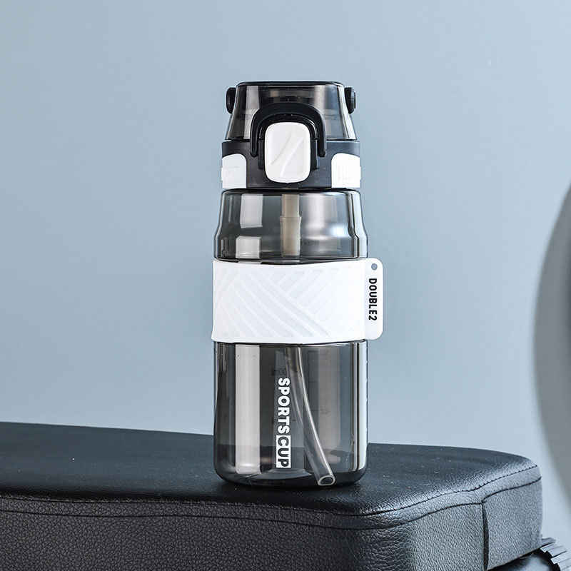 Vasaros didelės talpos sportinis vandens puodelis 1000ML vyriškos ir moteriškos studentų vandens butelis lauko 600ML fitneso plastikinis kosminis puodelis