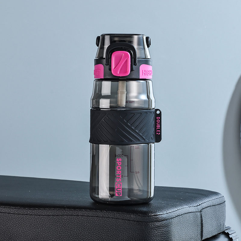 Vasaros didelės talpos sportinis vandens puodelis 1000ML vyriškos ir moteriškos studentų vandens butelis lauko 600ML fitneso plastikinis kosminis puodelis