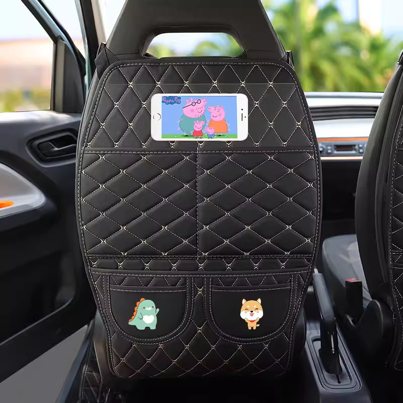 Wuling MINIEV spetsiaalne turvatooli seljatoe löögivastane padi tagumisele reale määrdumisvastane laste koomiksilaadne turvatooli kaitsepadi