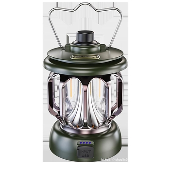 Трансгранична външна къмпинг светлина LED ретро фенер преносима светлина за палатка преносима USB акумулаторна къмпинг светлина директни продажби