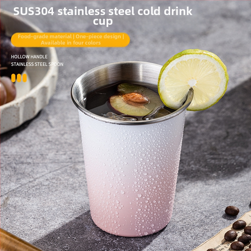 Чаша за бира от неръждаема стомана с голям капацитет, еднослойна чаша за вода, извита чаша за вино, чаша за млечен чай и кафе, преносима чаша за къмпинг