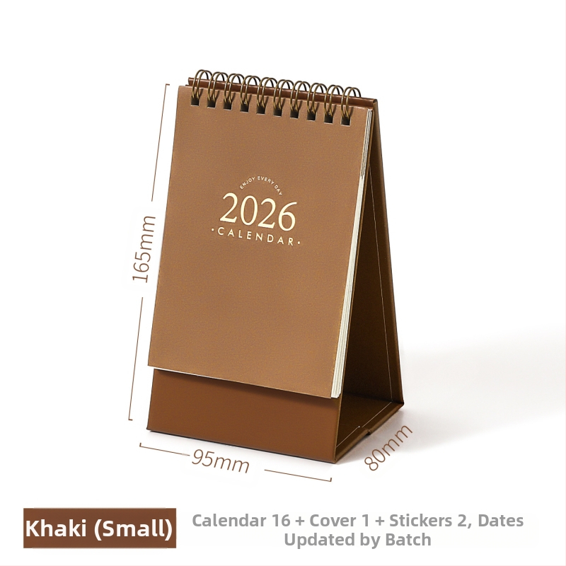 Xinmo 2026 lihtne lauakalender Retro lihtne sisseregistreerimisplaan kontorilaua sõnumite memokalender kaunistused