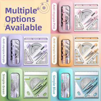 Σετ πυξίδας και χάρακα για μαθητές δημοτικού, μαθητές γυμνασίου, χάρακας τριγώνου, είδη γραφικής ύλης μαθητών έκτης τάξης, σετ χάρακα και τριγώνου