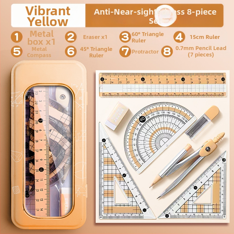 Sirkli ja joonlaua komplekt algkooliõpilastele, põhikooliõpilastele, kolmnurkjoonlaud, kuuenda klassi õpilaste kirjatarbed, joonlaua ja kolmnurga komplekt