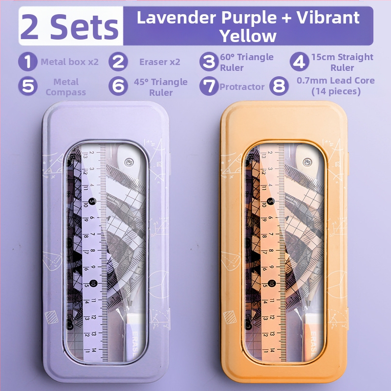 Sirkli ja joonlaua komplekt algkooliõpilastele, põhikooliõpilastele, kolmnurkjoonlaud, kuuenda klassi õpilaste kirjatarbed, joonlaua ja kolmnurga komplekt