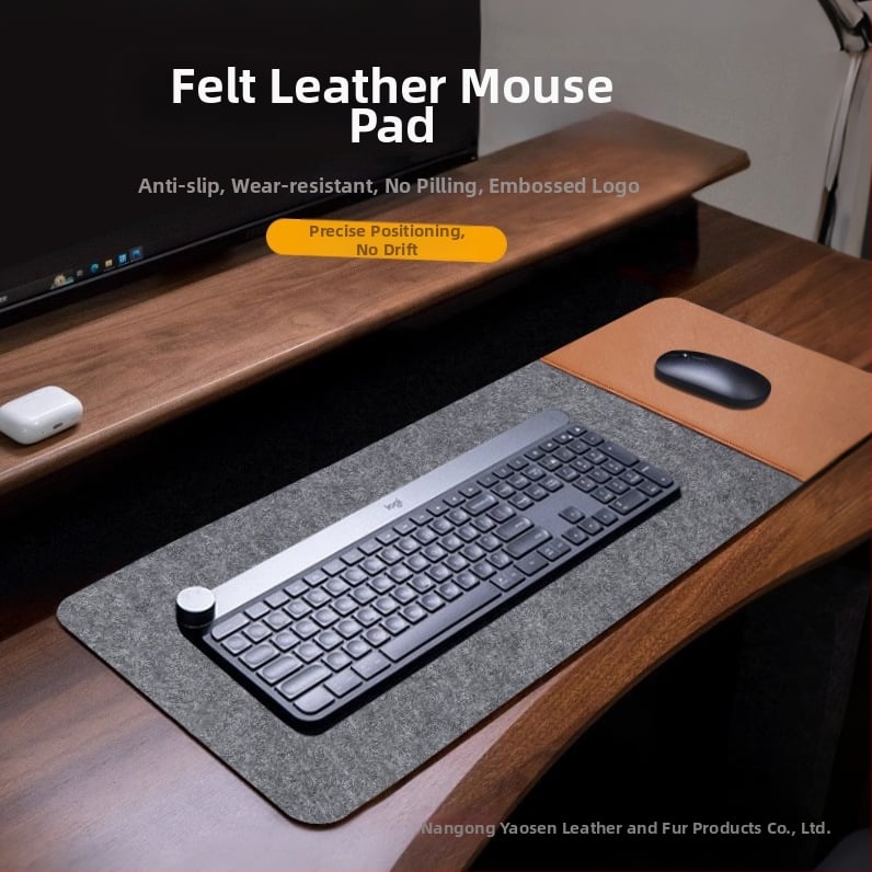 Pad pentru mouse, din piele feltrată, pentru laptop, extra mare, rezistent la pete, pad pentru jocuri electronice, pad pentru birou, pad pentru scris