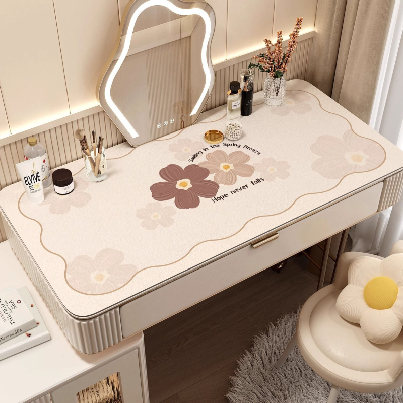 Kvaliteetne kummutilaua matt, kerge, luksuslik, tipptasemel laualaua kaitsematt, lõigatav küünte tualettlaua laudlina