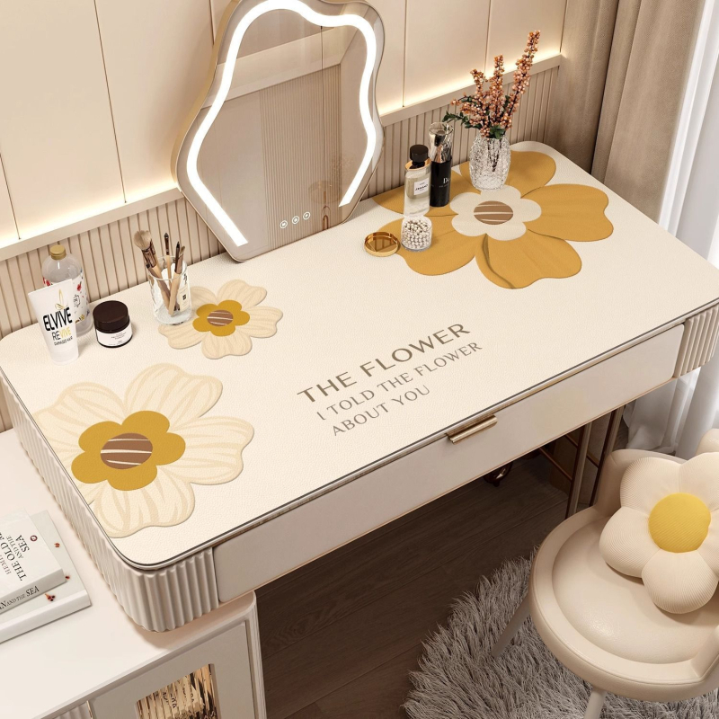 Kvaliteetne kummutilaua matt, kerge, luksuslik, tipptasemel laualaua kaitsematt, lõigatav küünte tualettlaua laudlina