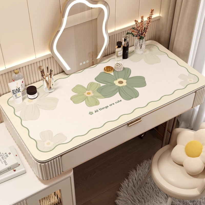 Kvaliteetne kummutilaua matt, kerge, luksuslik, tipptasemel laualaua kaitsematt, lõigatav küünte tualettlaua laudlina