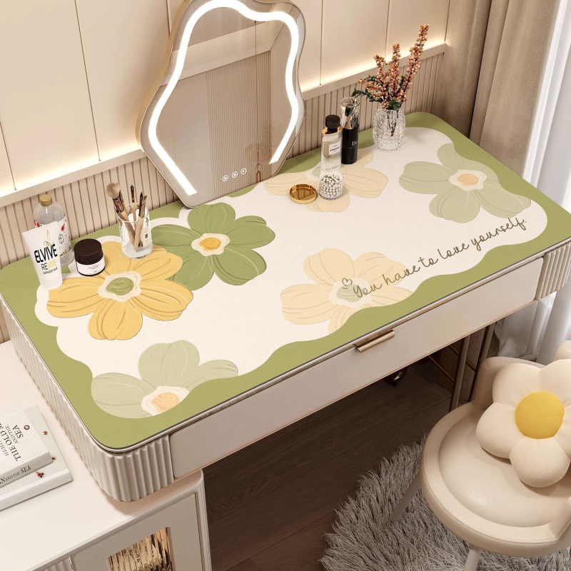 Kvaliteetne kummutilaua matt, kerge, luksuslik, tipptasemel laualaua kaitsematt, lõigatav küünte tualettlaua laudlina