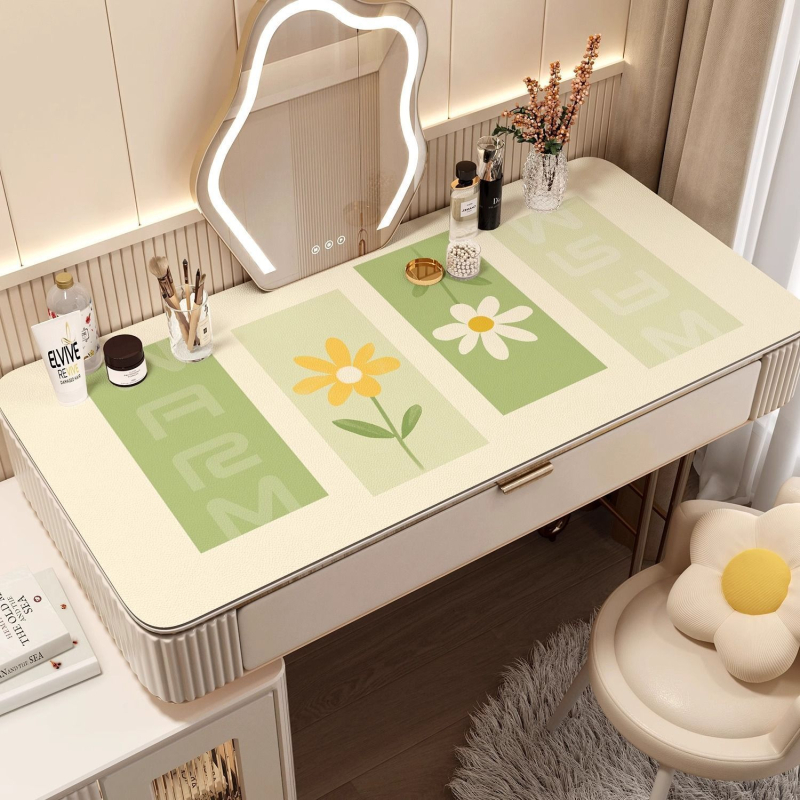 Kvaliteetne kummutilaua matt, kerge, luksuslik, tipptasemel laualaua kaitsematt, lõigatav küünte tualettlaua laudlina