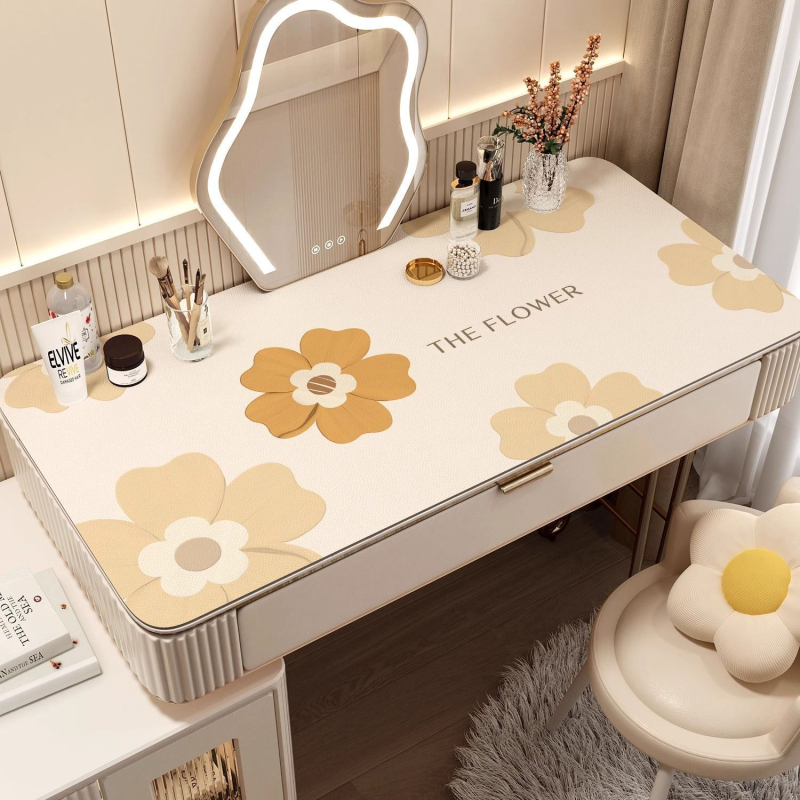 Kvaliteetne kummutilaua matt, kerge, luksuslik, tipptasemel laualaua kaitsematt, lõigatav küünte tualettlaua laudlina