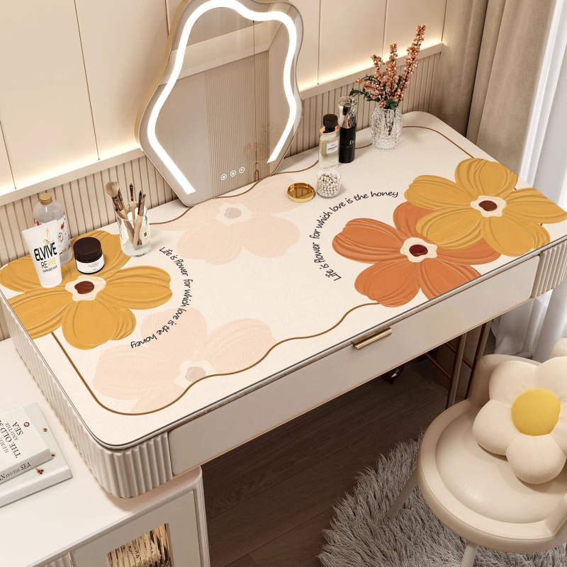 Kvaliteetne kummutilaua matt, kerge, luksuslik, tipptasemel laualaua kaitsematt, lõigatav küünte tualettlaua laudlina