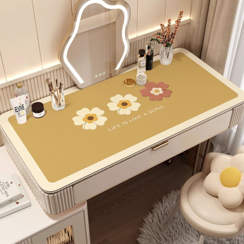 Kvaliteetne kummutilaua matt, kerge, luksuslik, tipptasemel laualaua kaitsematt, lõigatav küünte tualettlaua laudlina