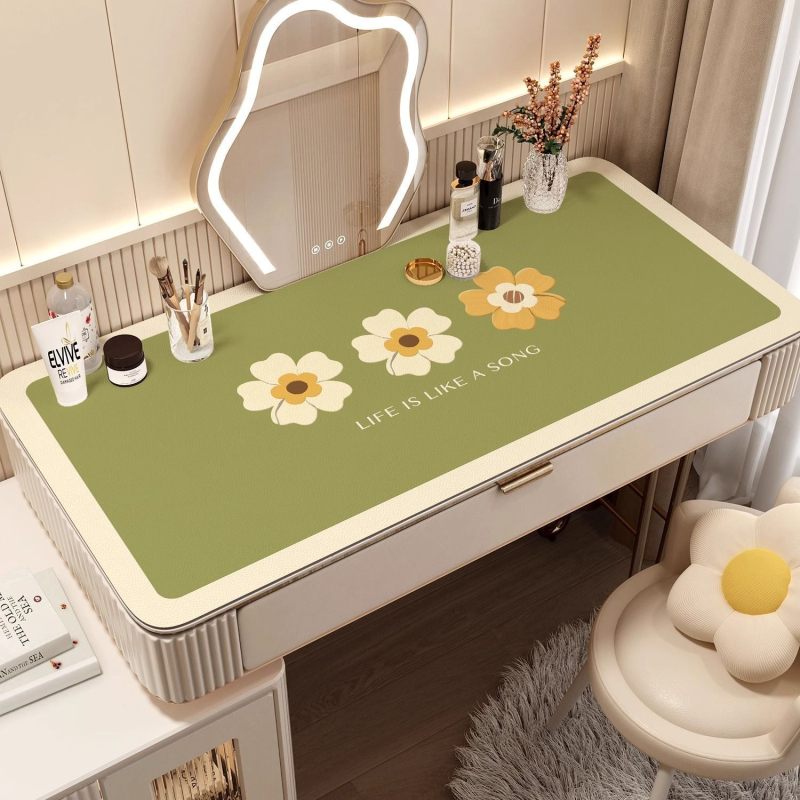 Kvaliteetne kummutilaua matt, kerge, luksuslik, tipptasemel laualaua kaitsematt, lõigatav küünte tualettlaua laudlina