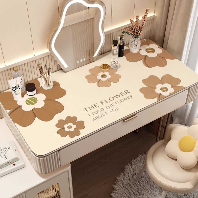 Kvaliteetne kummutilaua matt, kerge, luksuslik, tipptasemel laualaua kaitsematt, lõigatav küünte tualettlaua laudlina