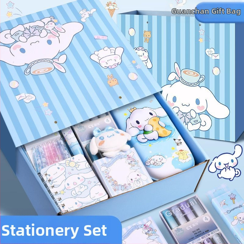 Darčeková krabička pre dievčatko s ušami, darček pre deti k narodeninám, školské potreby pre deti od základnej školy, darčekový balíček Spree, Kuromi