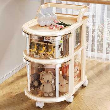 Ράφι αποθήκευσης με καρότσι, παιχνίδι σνακ, πολυστρωματική ράφι αποθήκευσης, αφαιρούμενη επιδαπέδια συρταριέρα για μωρά