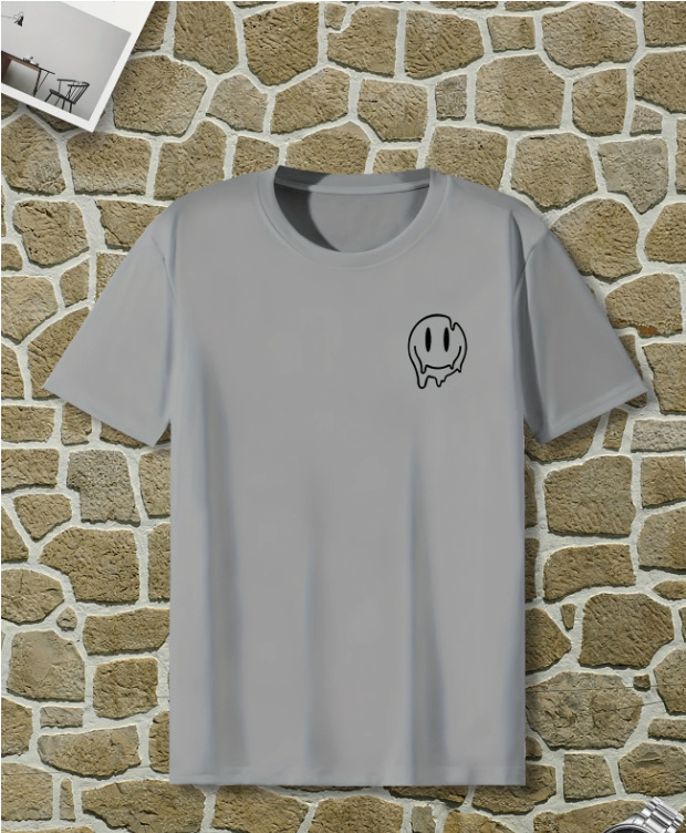 Meeste uus piiriülese väliskaubanduse suvine ühevärviline tipptasemel moodne lühikeste varrukatega õhuke lõige vabaaja lühikeste varrukatega T-särk