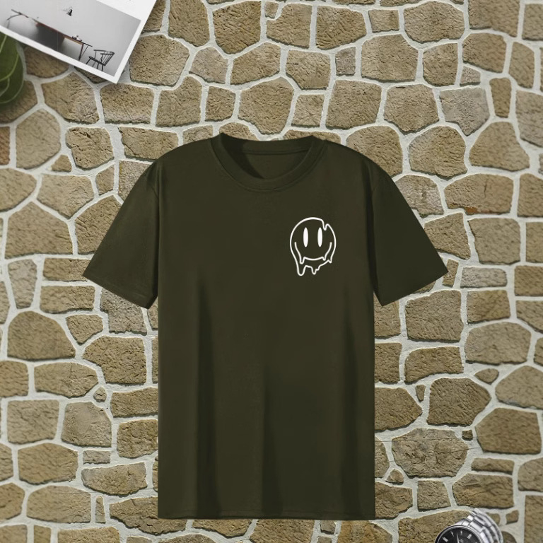 Meeste uus piiriülese väliskaubanduse suvine ühevärviline tipptasemel moodne lühikeste varrukatega õhuke lõige vabaaja lühikeste varrukatega T-särk