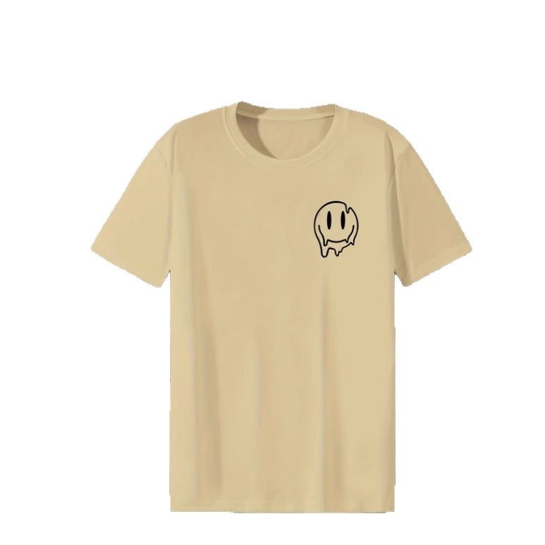 Meeste uus piiriülese väliskaubanduse suvine ühevärviline tipptasemel moodne lühikeste varrukatega õhuke lõige vabaaja lühikeste varrukatega T-särk