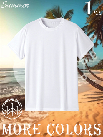 # TD18 vīriešu plus izmēra brīvā laika T-krekls ar apaļu kakla izgriezumu [vasaras brīvā laika pavadīšanai]]