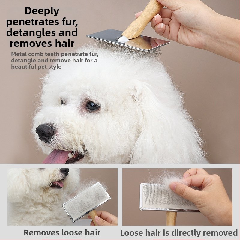 Гребен за домашни любимци, Гребен със специални игли за груминг на кучета, Гребен за котки, Четка за обезкосмяване на котки, Гребен за котки, Гребен за кучета, Гребен за косъм