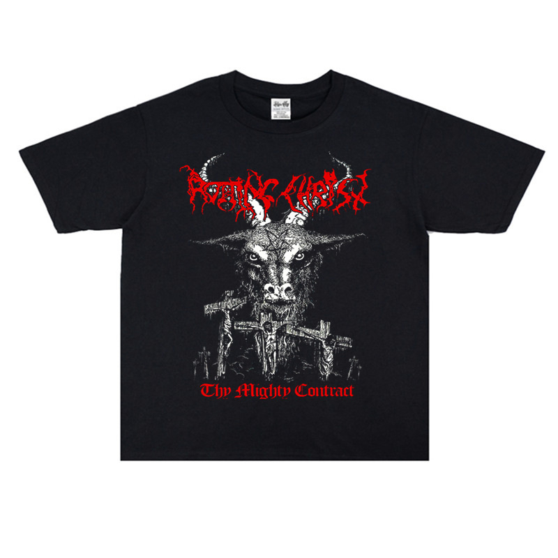 Kreeka sümfoonia surm heavy metal rokk ROTTING CHRIST bänd pestud kleitiga lühikeste varrukatega T-särk lahtine