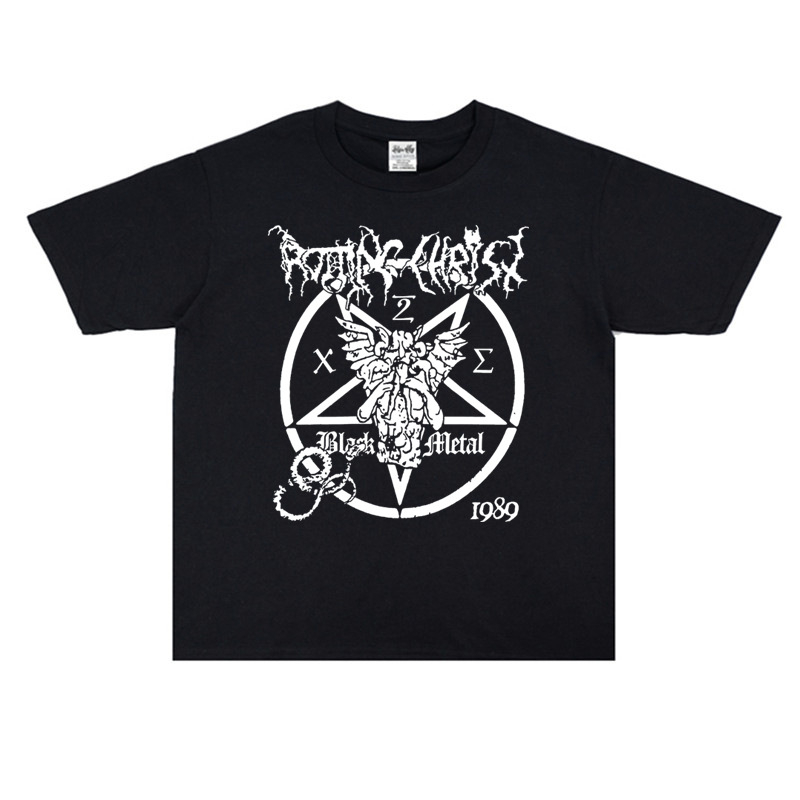 Kreeka sümfoonia surm heavy metal rokk ROTTING CHRIST bänd pestud kleitiga lühikeste varrukatega T-särk lahtine