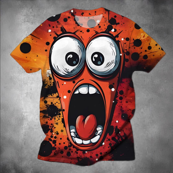 Ευρωπαϊκή και Αμερικανική Εξαγωγή Amazon 2025 Νέο Casual Ευέλικτο Υψηλής Ποιότητας Ανδρικό Κοντομάνικο T-Shirt με Αστεία Μοτίβα