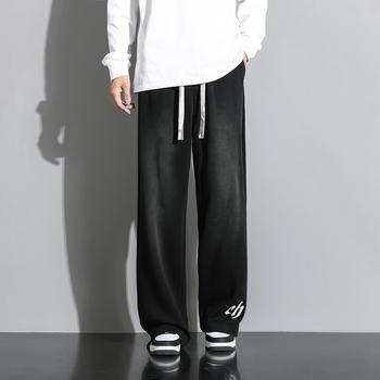 Νέα ανοιξιάτικα και φθινοπωρινά casual παντελόνια για άνδρες, μονόχρωμα παντελόνια, ανδρικά αθλητικά ίσια παντελόνια σε κορεατικό στιλ, νεανικά, μοντέρνα παντελόνια για μεγάλα μεγέθη