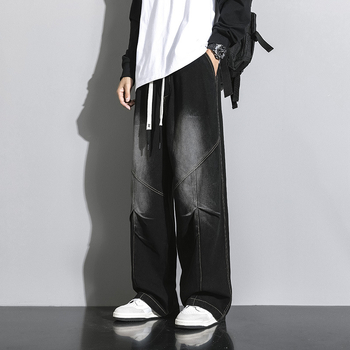 Νέα ανοιξιάτικα και φθινοπωρινά casual παντελόνια για άνδρες, μονόχρωμα παντελόνια, ανδρικά αθλητικά ίσια παντελόνια σε κορεατικό στιλ, νεανικά, μοντέρνα παντελόνια για μεγάλα μεγέθη