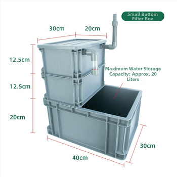 Apgrozījuma kastes apakšējais filtrs DIY zivju tvertnes apakšējais filtra kaste sausā un mitrā atdalīšana pilienu filtrs sifona apakšējais filtrs kombinētās zivis