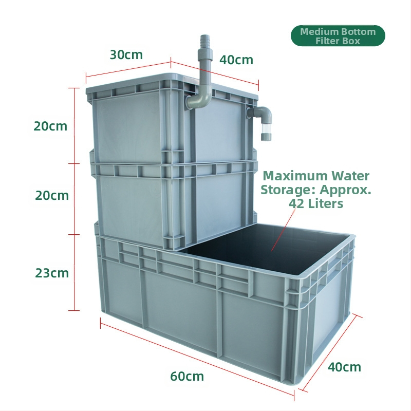 Apgrozījuma kastes apakšējais filtrs DIY zivju tvertnes apakšējais filtra kaste sausā un mitrā atdalīšana pilienu filtrs sifona apakšējais filtrs kombinētās zivis